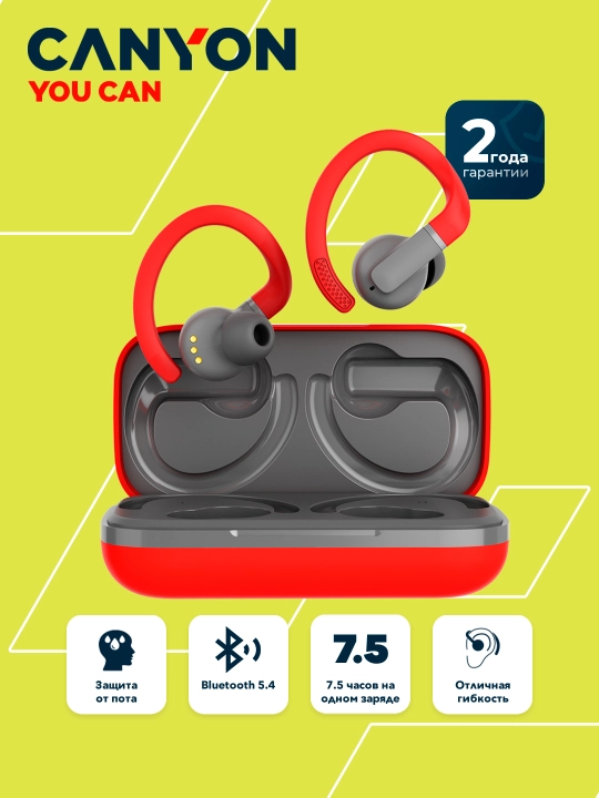 Simsiz sport quloqchinlari  Canyon OnRun 11 Sport, Bluetooth 5.4 - 