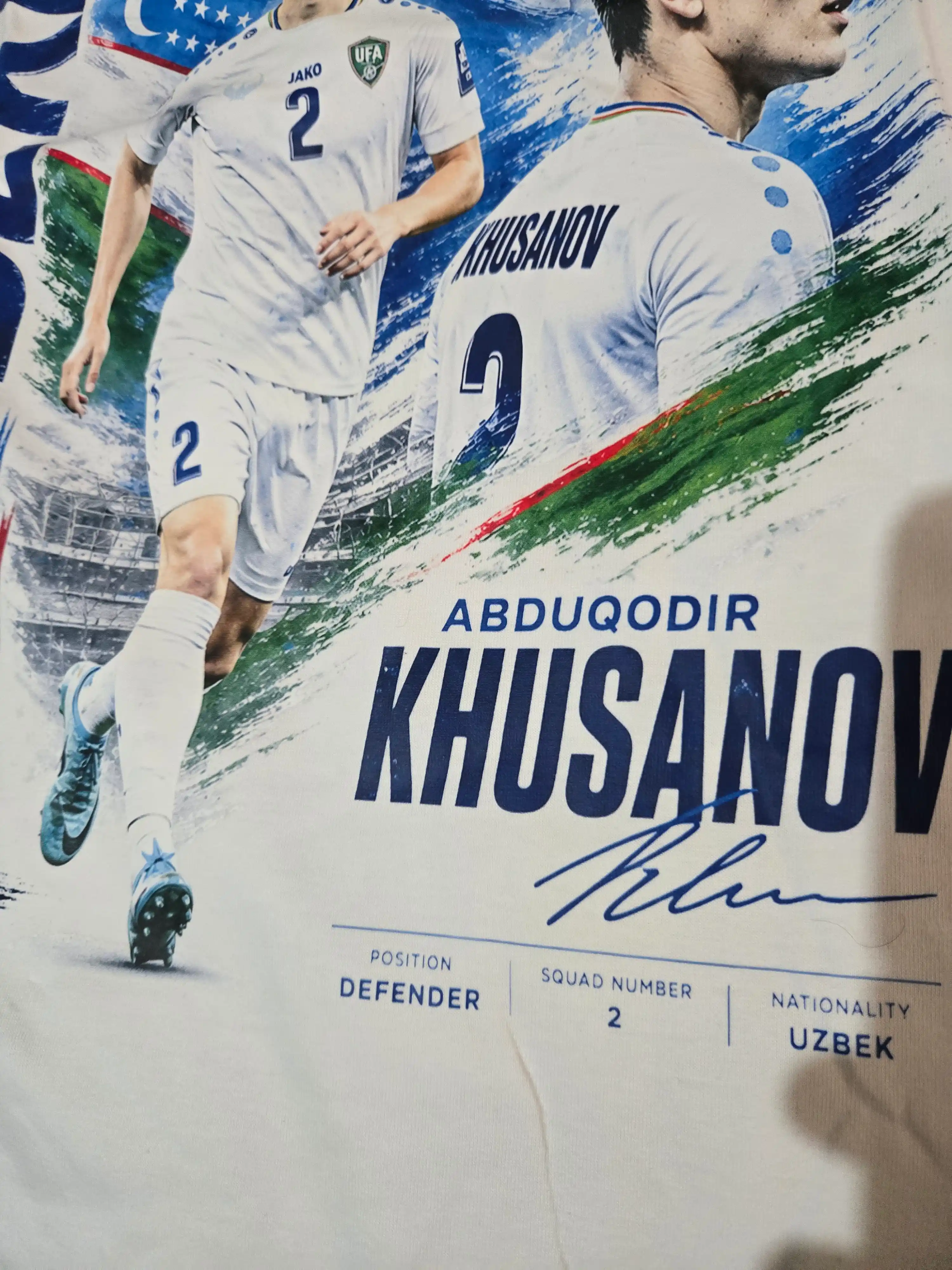 Oʻzbekiston terma jamoasi futbolkasi FIFA World Cup 2026. 100% paxta