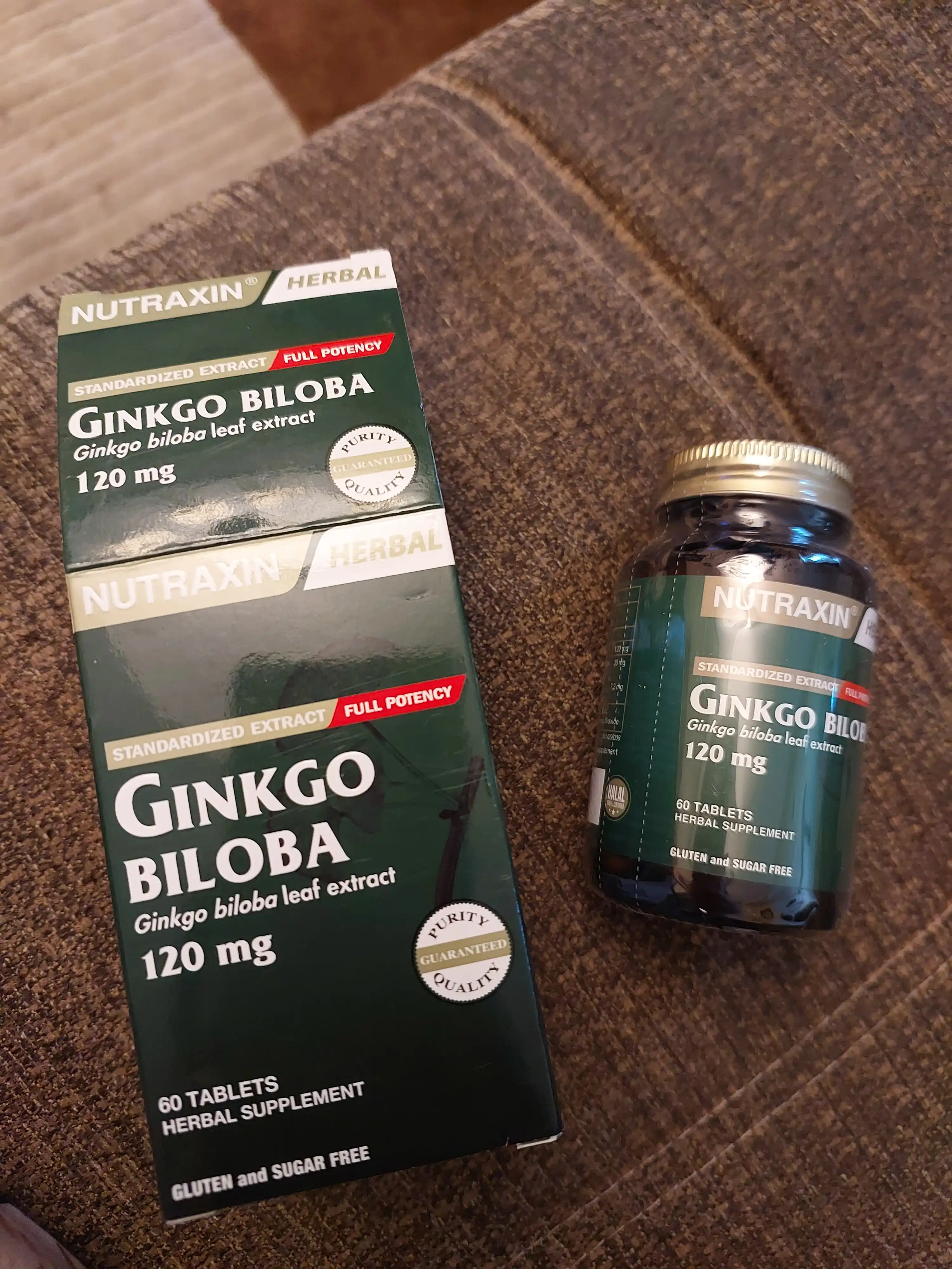 Nutraxin Ginkgo Biloba 120 мг, улучшает память и работу мозга, борется с депрессией