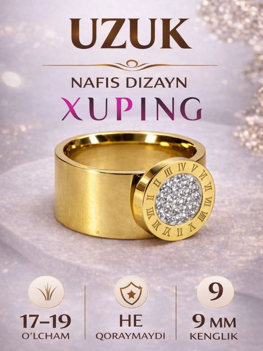 Ayollar uzugi Xuping, gipoallergen, qoraymaydi - 