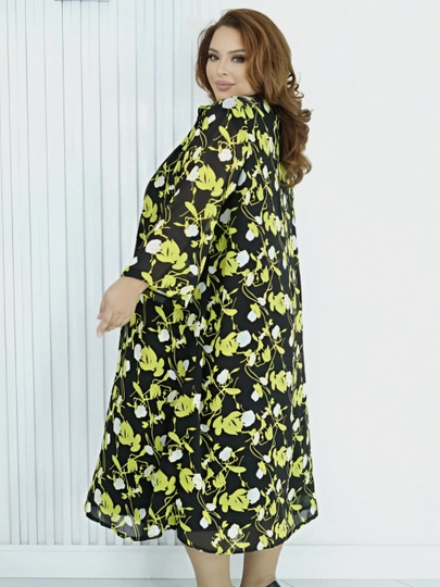 Elegant shifon libos, katta o'lchamli