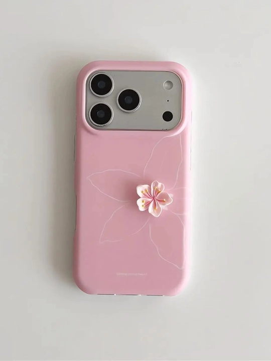Розовый чeхoл для iPhone, цветочная, летняя атмосфера - 