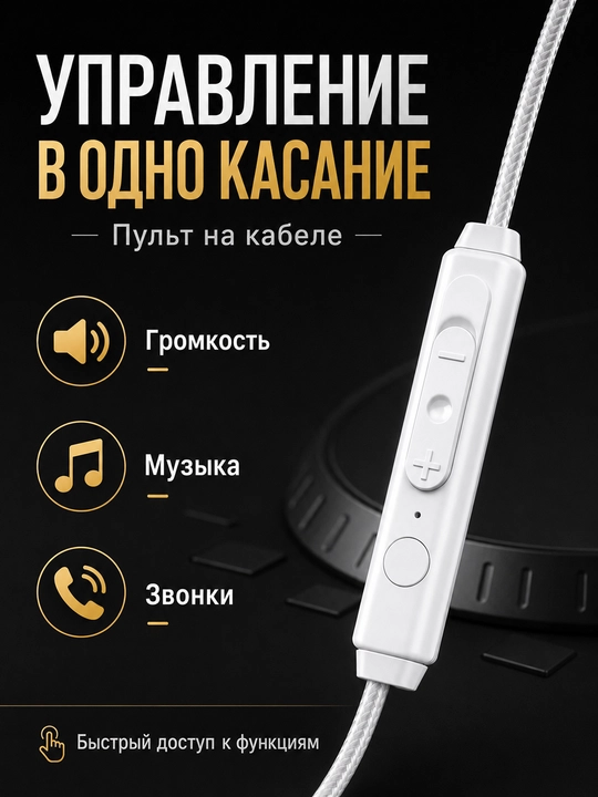 Simli Hi-Fi quloqchinlar, mikrofonli, Type-C/3,5 mm, bas, o'yin, musiqa va telefon uchun