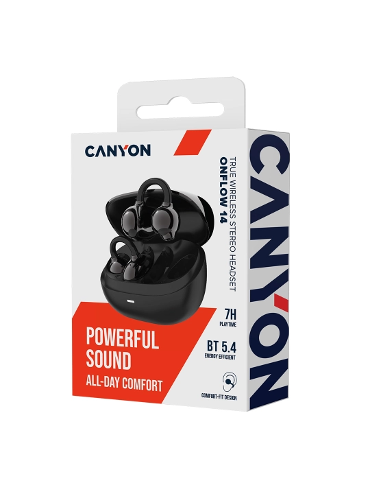 Simsiz ochiq turdagi quloqchinlari Canyon OWS Ear Clips OnFlow 14, klipsalar