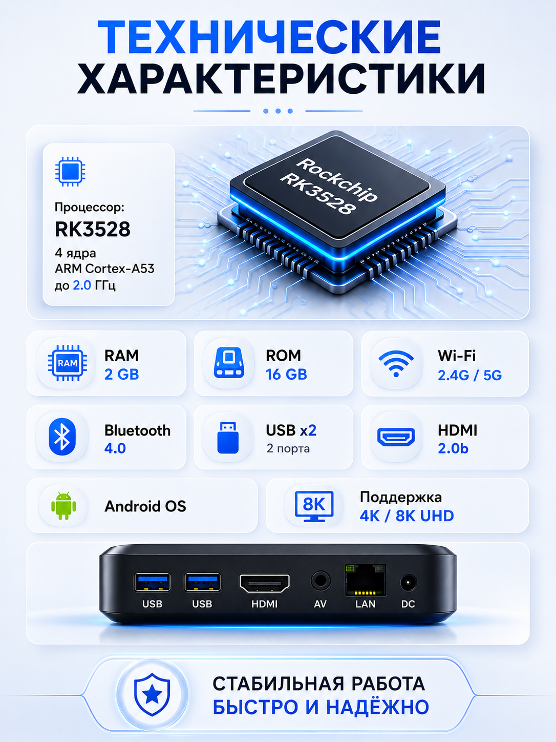 TV Box  Android 10 8K, Смарт приставка для игр, кино, IPTV, YouTube, онлайн