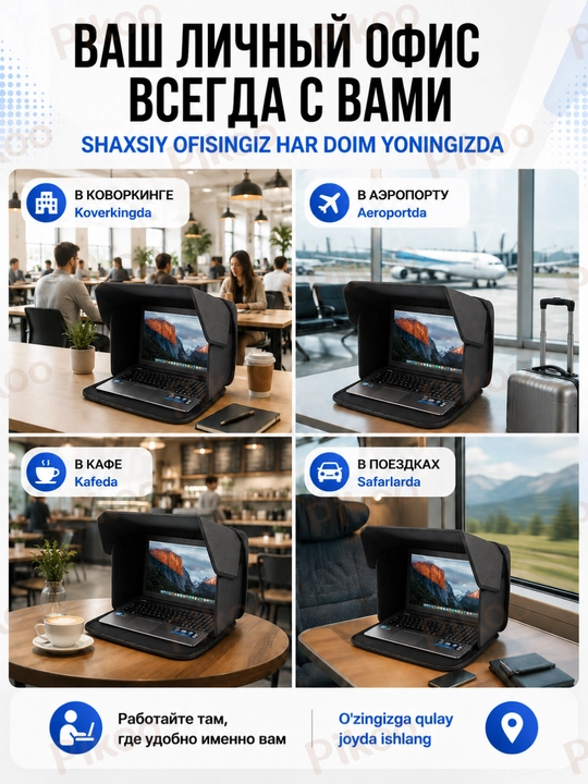 Защитный экран для ноутбука, чехол для ноутбука, экран от солнца и взглядов 2в1