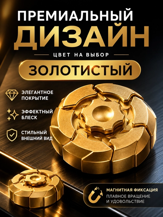 Магнитный спиннер, антистресс игрушка, которая открывается при вращении - 