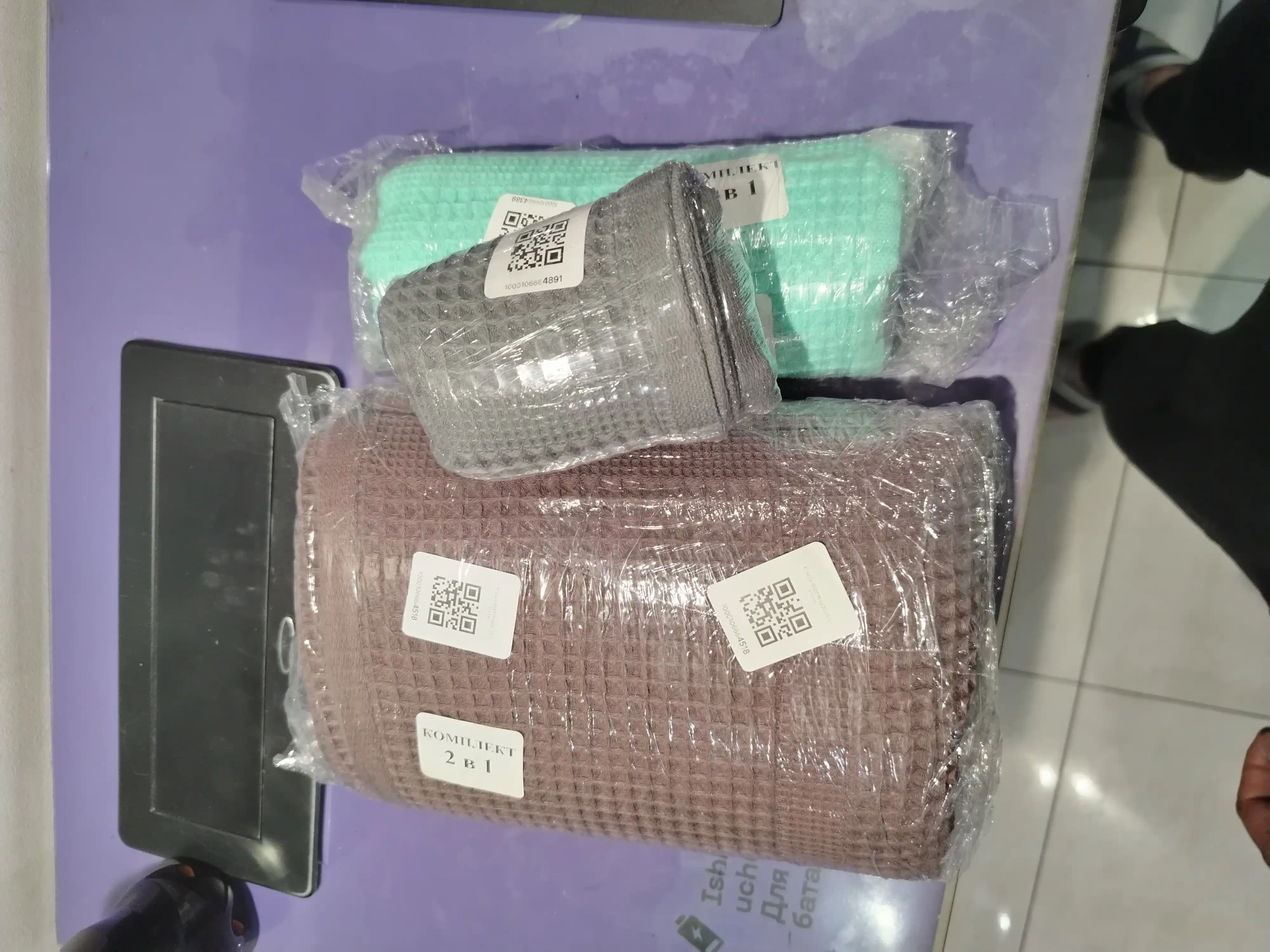 Набор полотенец махровое банное "вафли", для лица, пляжные хлопок, набор 2 шт и 1 шт