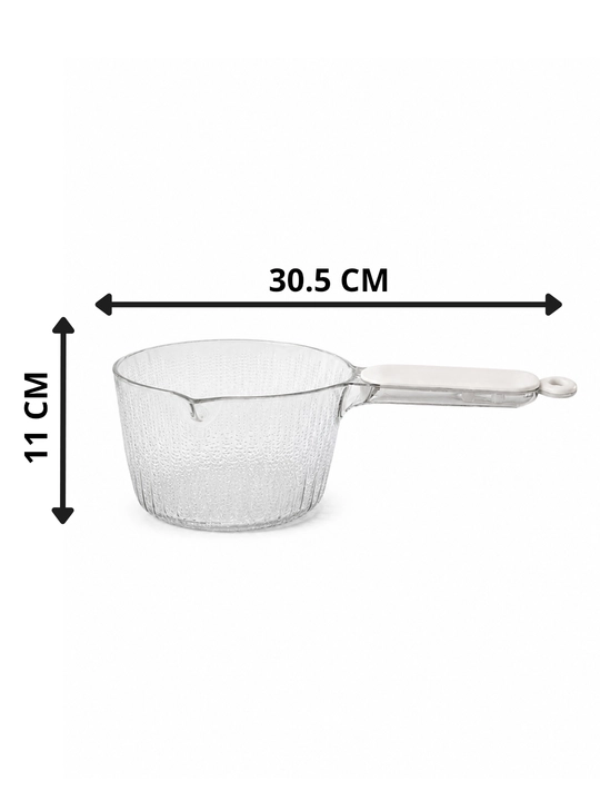1 litrli uzun dastali va quyish tumshug‘iga ega universal plastik cho‘mich