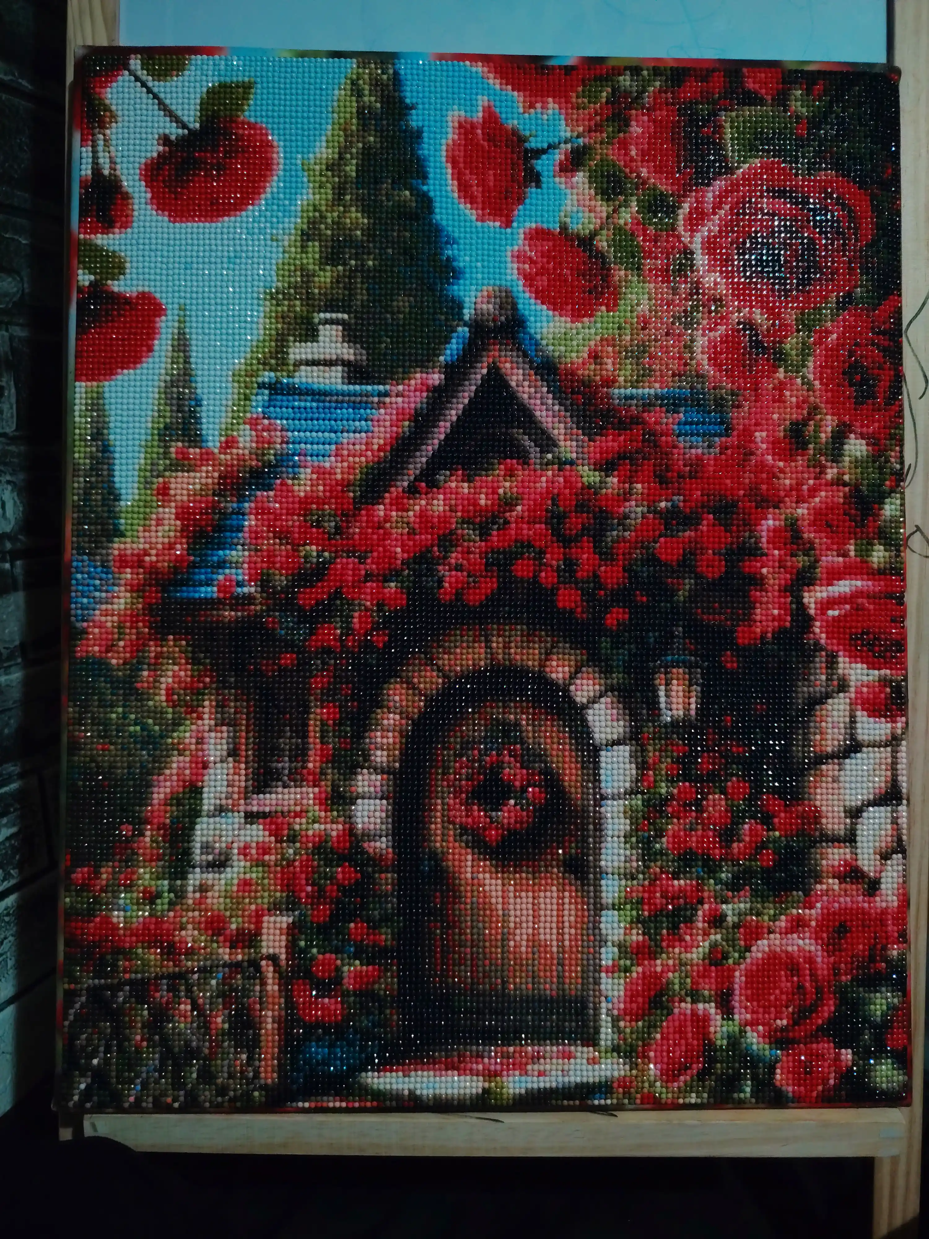 Olmos mozaika, ramka ostidagi mato, 40 x 50 sm