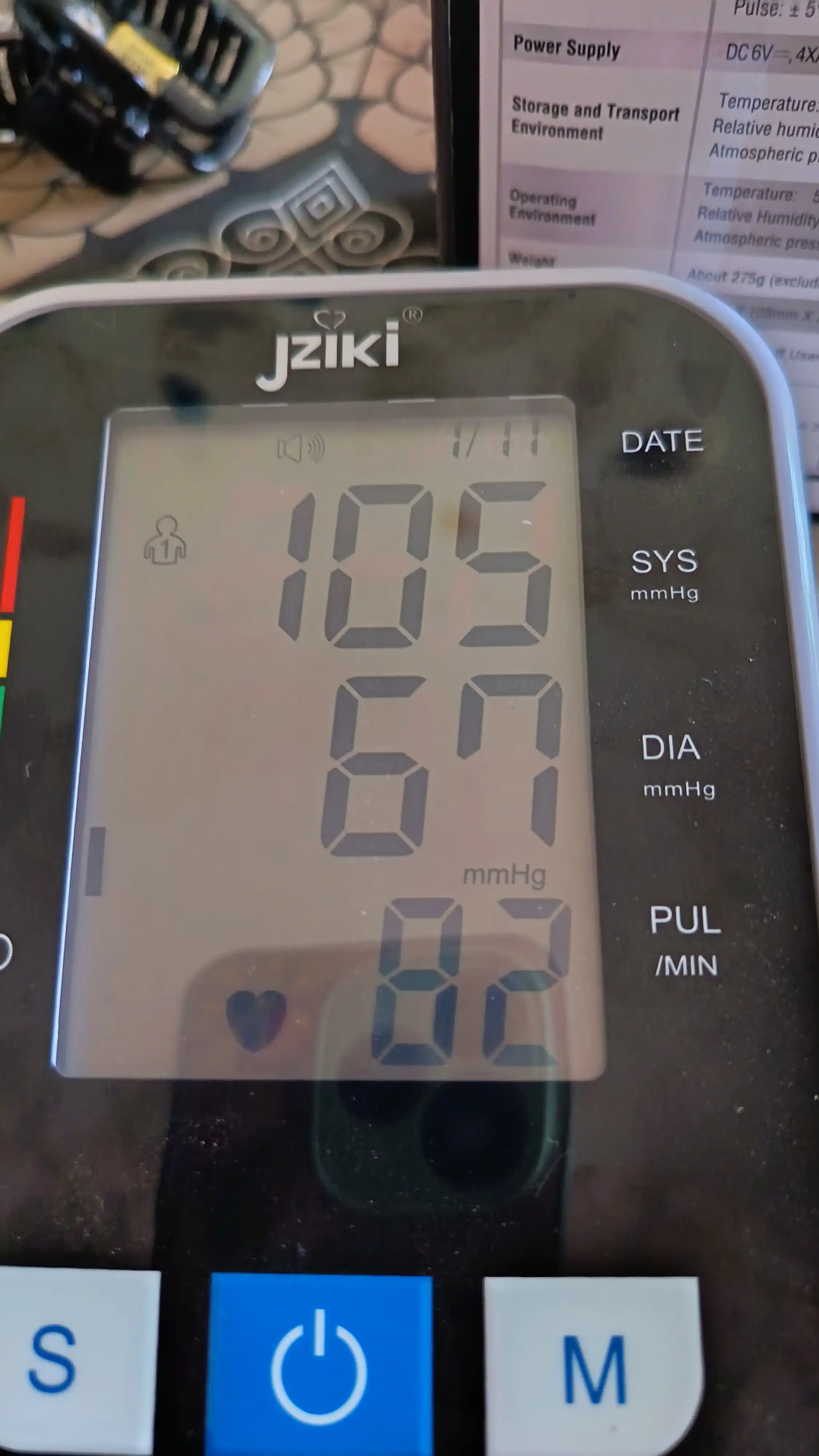 Avtomatik tonometr JZIKI ZK-B872 bosimni oʻlchash uchun, ovozli qoʻllanma bilan, elektron