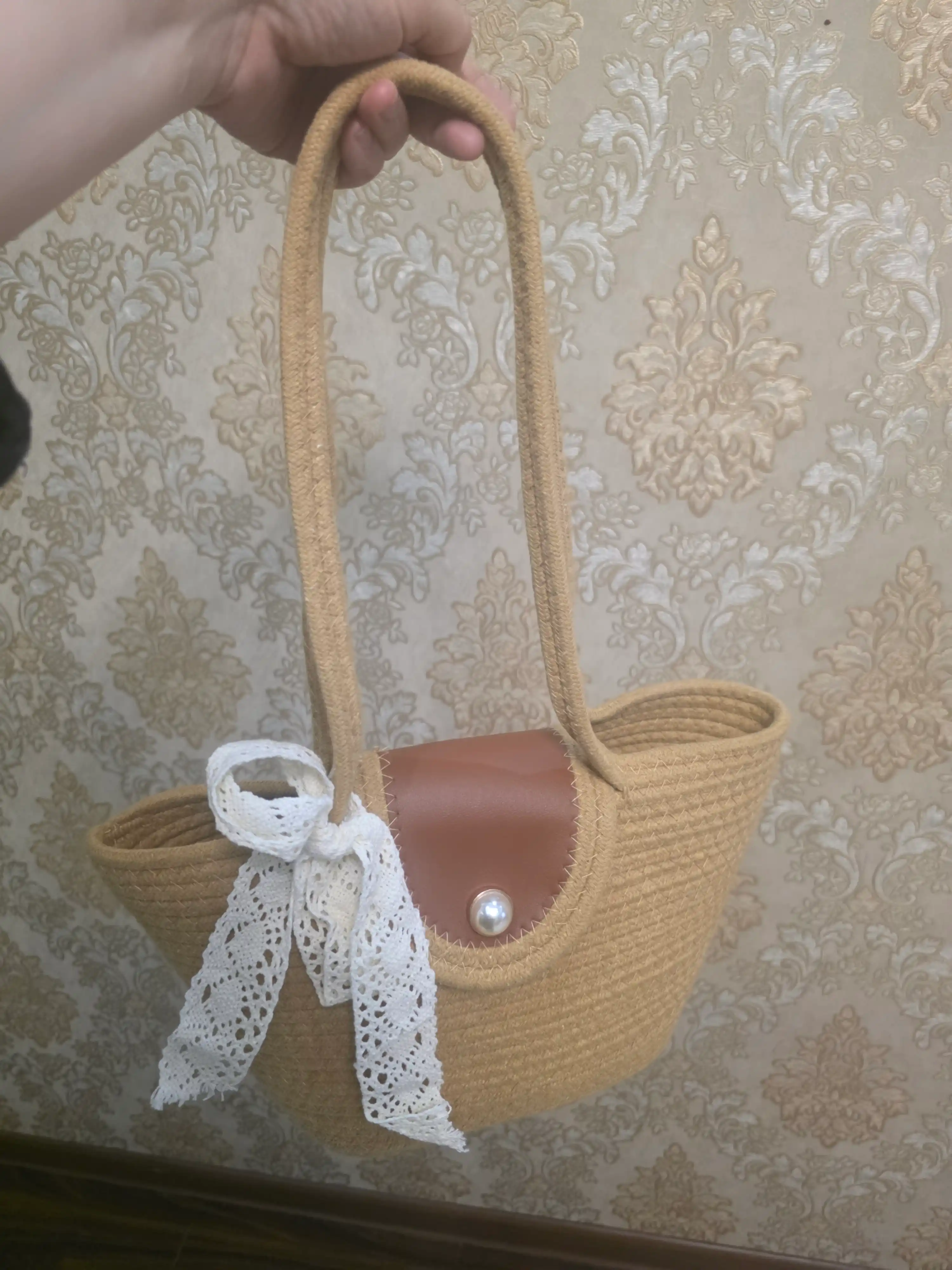 Ayollar sumkasi, qo‘lda to‘qilgan eko sumka, kundalik va plyaj uchun