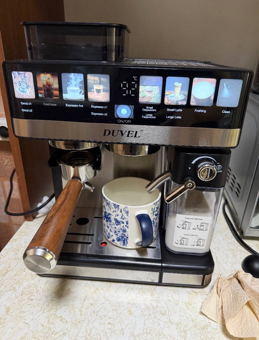 Кофемашина 1500 W профессиональная Duvel 011 с компенсатором и капучинатором