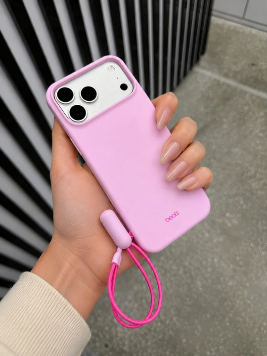 Силиконовый чехол Beats розовый