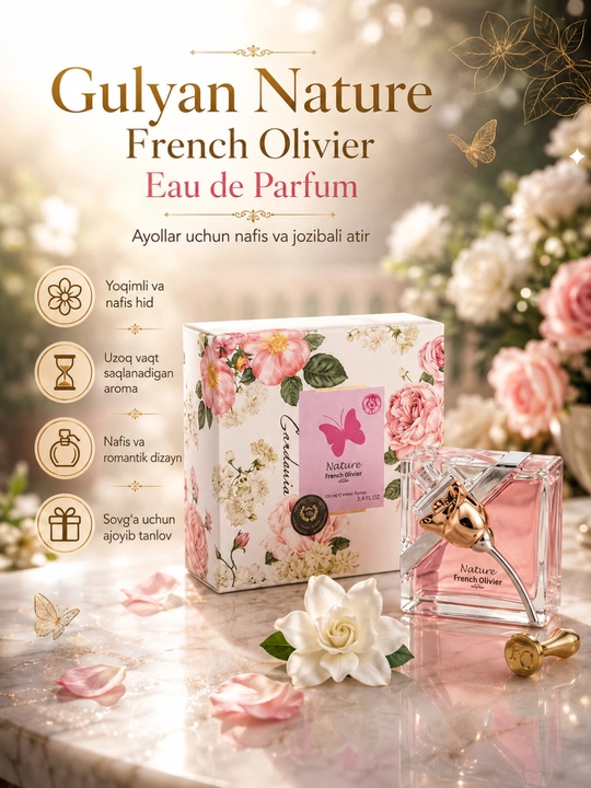 Duxi, ayollar uchun parfum, atirlar, 100ml