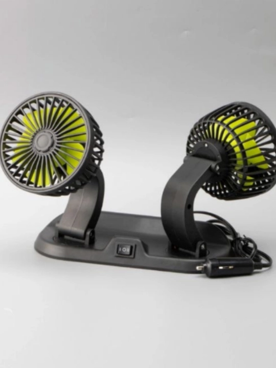 Avtomobil uchun ikki boshli mini ventilyator Tovar nomi: Avtomobil uchun 12V ikki boshli