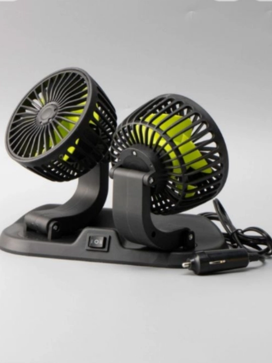 Avtomobil uchun ikki boshli mini ventilyator Tovar nomi: Avtomobil uchun 12V ikki boshli