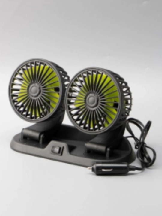 Avtomobil uchun ikki boshli mini ventilyator Tovar nomi: Avtomobil uchun 12V ikki boshli