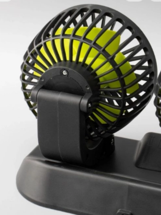 Avtomobil uchun ikki boshli mini ventilyator Tovar nomi: Avtomobil uchun 12V ikki boshli
