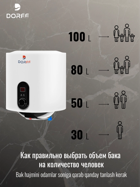 Elektr to‘plovchi suv isitgichi Dorff PT