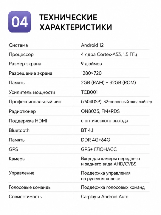 Автомагнитола BOS-MINI A1 Pro Android 12 2/32 ГБ с CarPlay