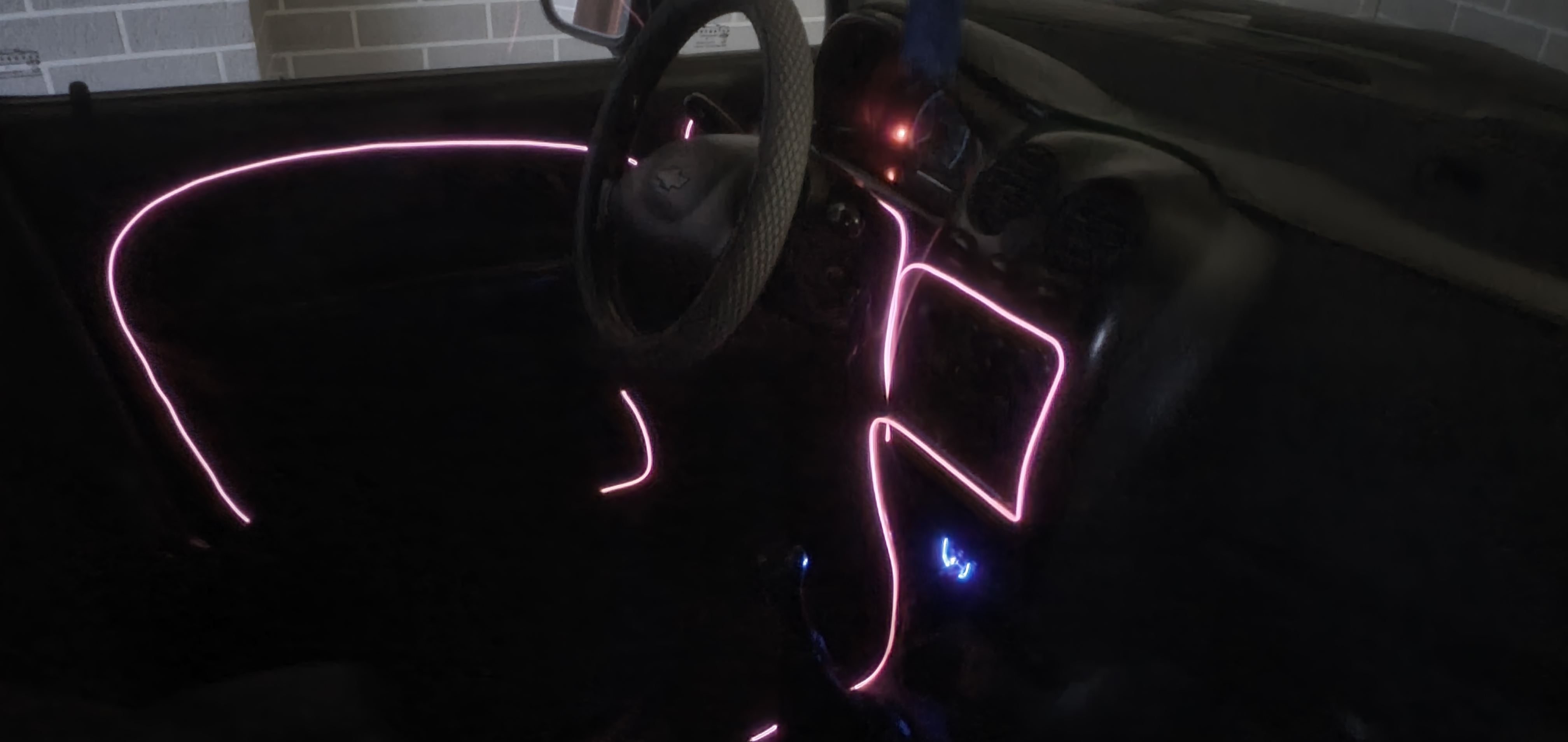 Светодиодная лента для авто, неоновая LED подсветка в машину