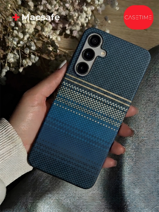 Карбоновый чехол для Samsung Galaxy A14, A15, A16, A17, A35, A54, A55, A56 — magsafe