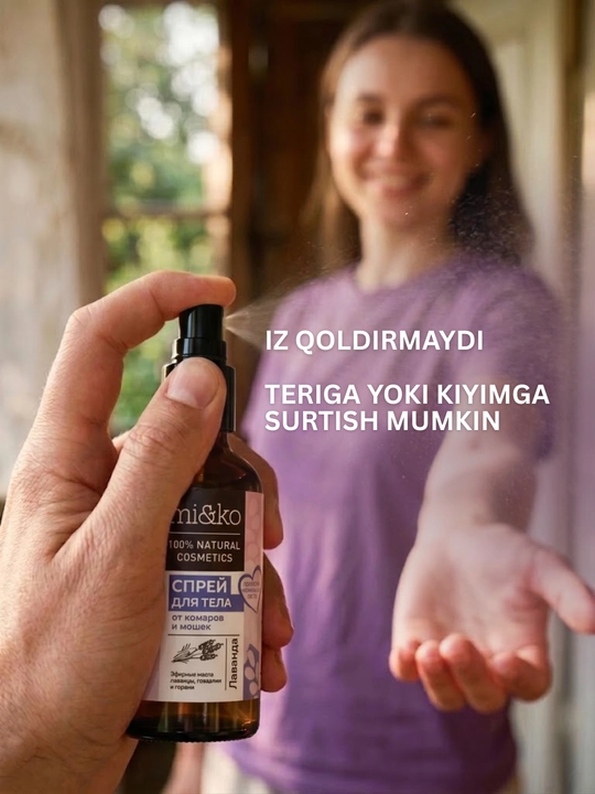MI&KO Chivinlar va hasharotlarga qarshi tabiiy sprey, 100 ml
