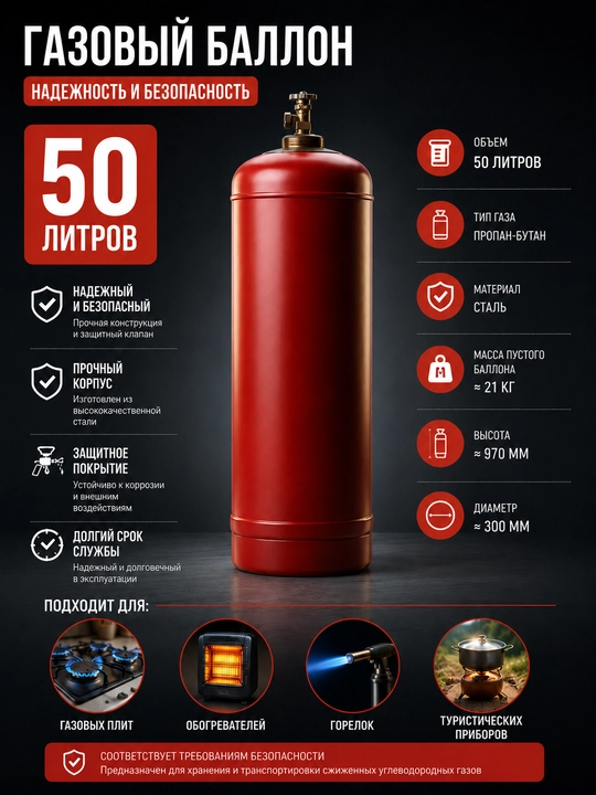 Maishiy propan gaz baloni 27L, 50L - 