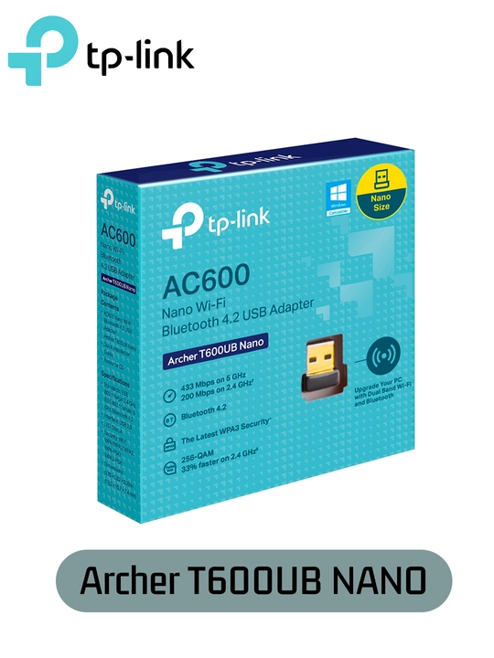 TP-Link Archer T600UB Nano AC600 Wi-Fi Bluetooth 4.2 USB адаптер - 