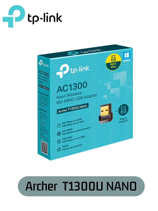 TP-Link Archer T1300U Nano AC1300 MU-MIMO USB Wi-Fi адаптер - 