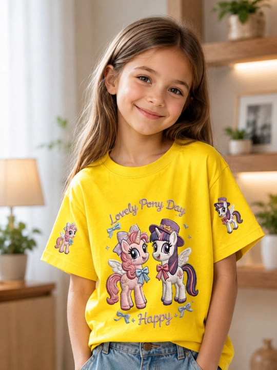 Детская футболка для девочки My Little Pony — стильная, 100% хлопок, футболка для детей