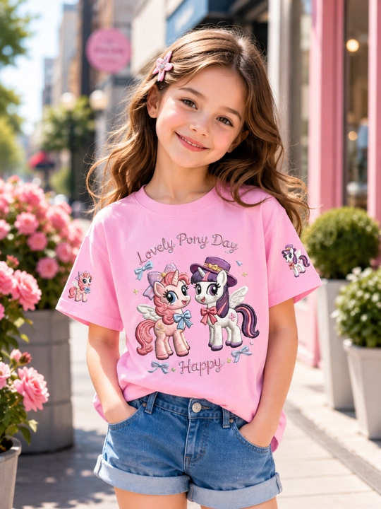 Детская футболка для девочки My Little Pony — стильная, 100% хлопок, футболка для детей