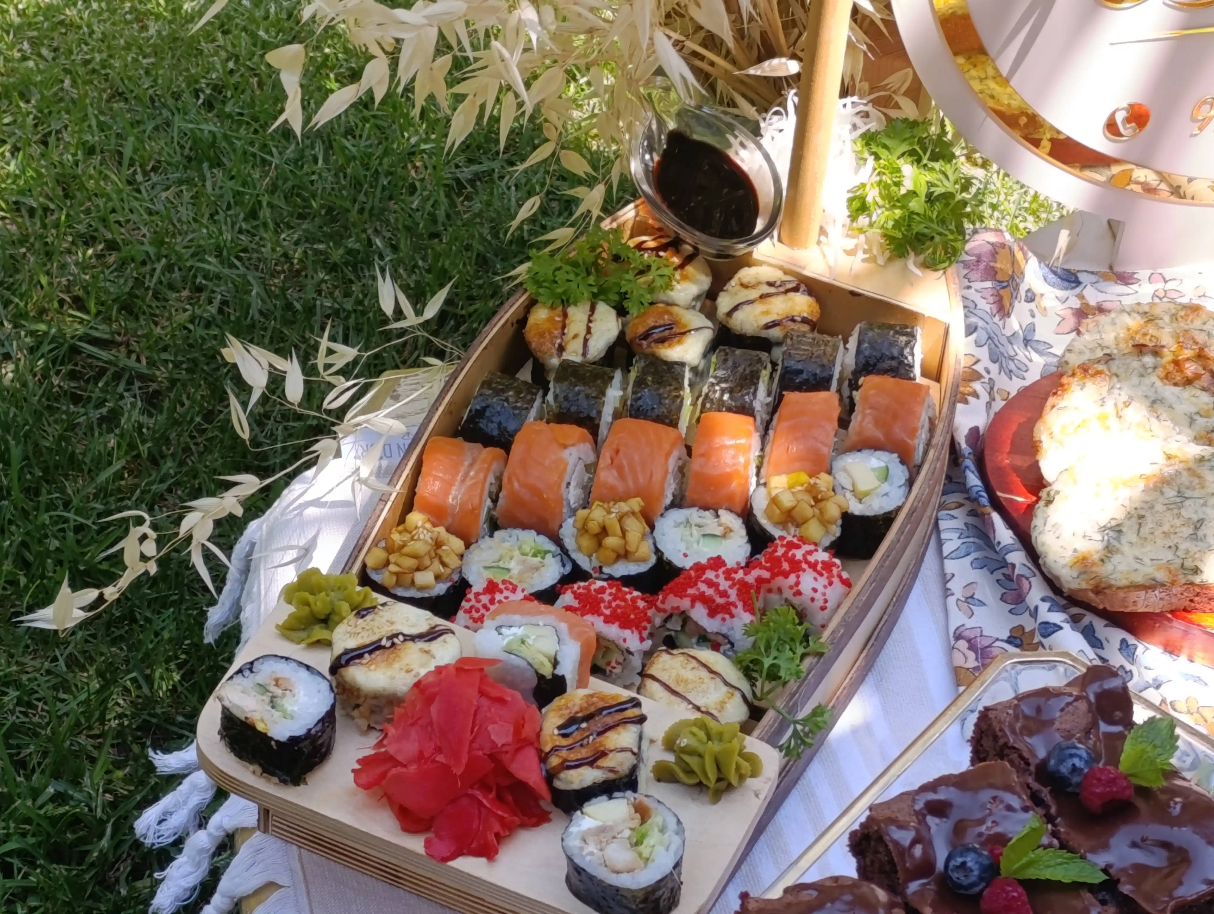 Bambukli gilamcha sushi va rollar uchun, tsinovka sushi uhun, 24 * 24 sm
