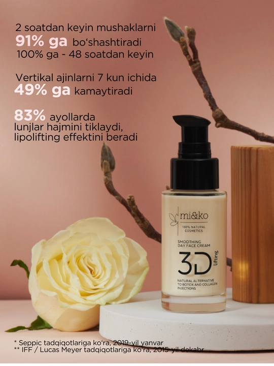 MI&KO Yoshartiruvchi, silliqlashtiruvchi yuz kremi anti-age, 30 ml MIKO