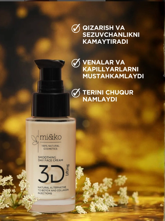 MI&KO Yoshartiruvchi, silliqlashtiruvchi yuz kremi anti-age, 30 ml MIKO
