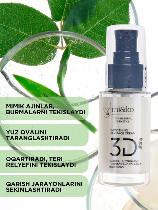 MI&KO Yoshartiruvchi, silliqlashtiruvchi yuz kremi anti-age, 30 ml MIKO
