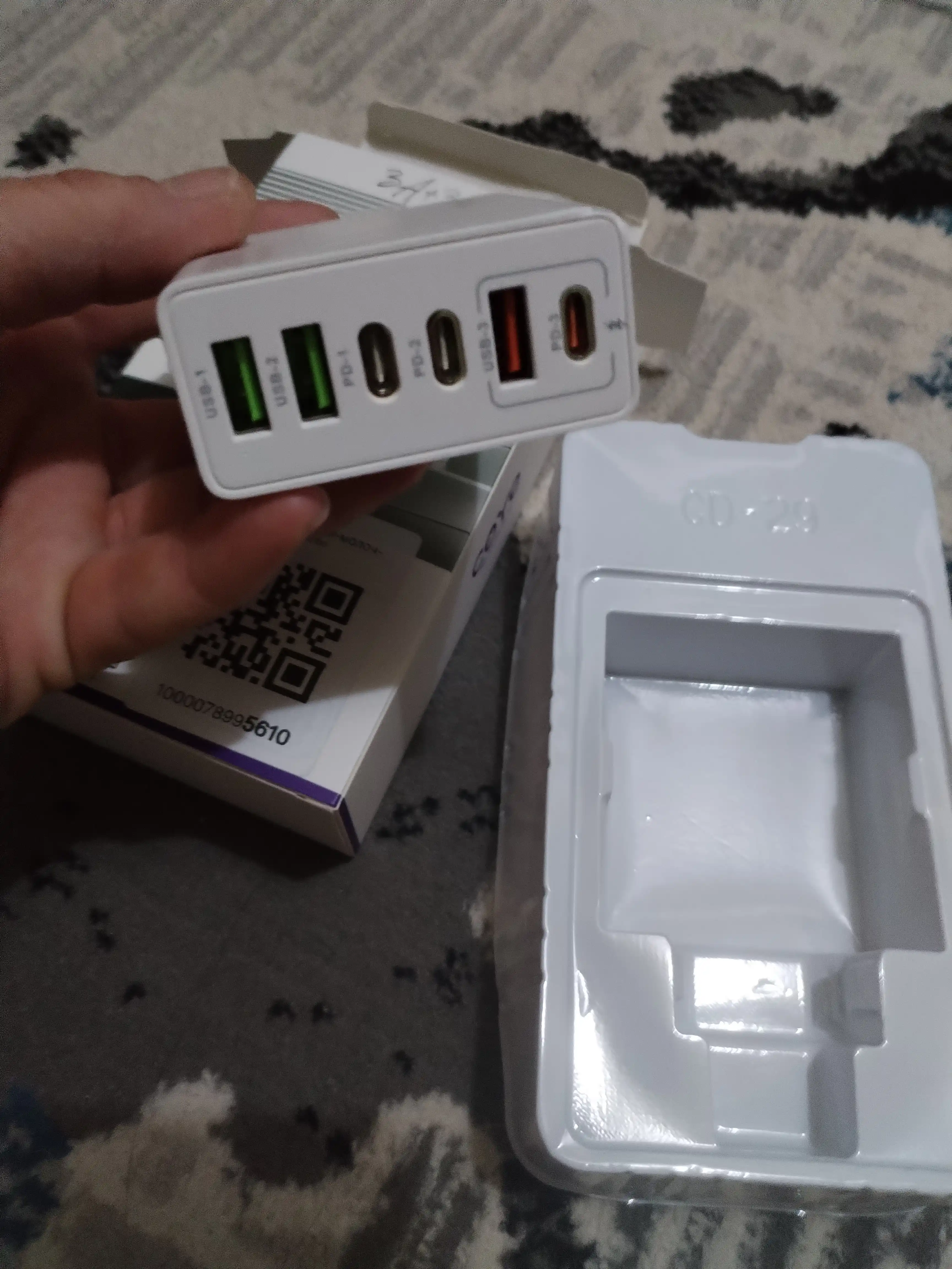 Блок питания, 200W,  6 портов (USB-A и Type-C PD) TURBO зарядка,адаптер, зарядчик