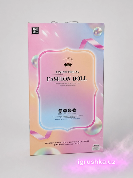 Malika qo'g'irchog'i Exquisite Princess Fashion Doll, chiroq va musiqa bilan