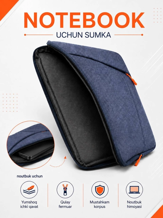 Noutbuk va MacBook uchun suvga chidamli biznes sumka