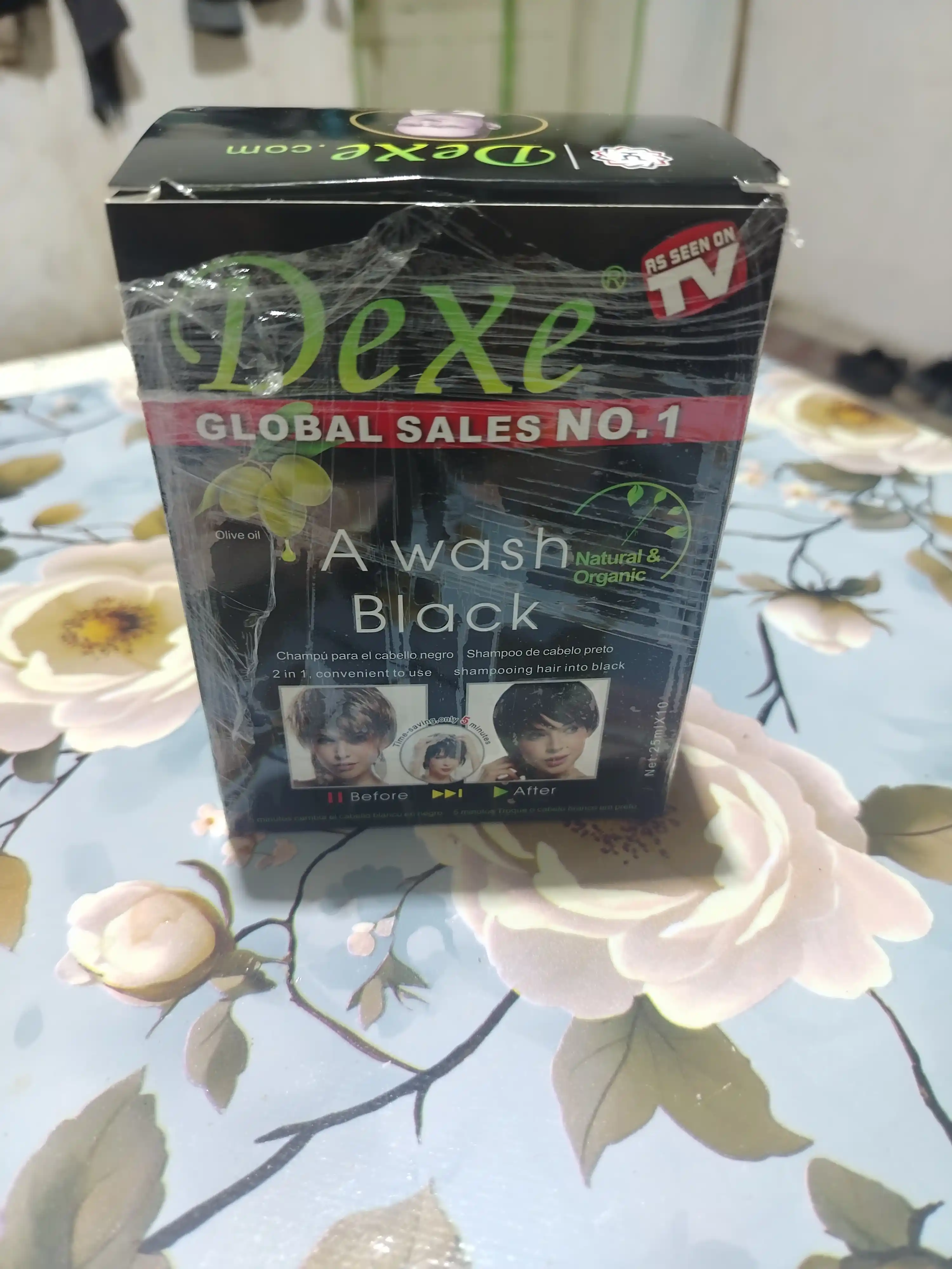 Краска для волос без аммиака шампунь Dexe, black hair shampoo краска для мужчин 