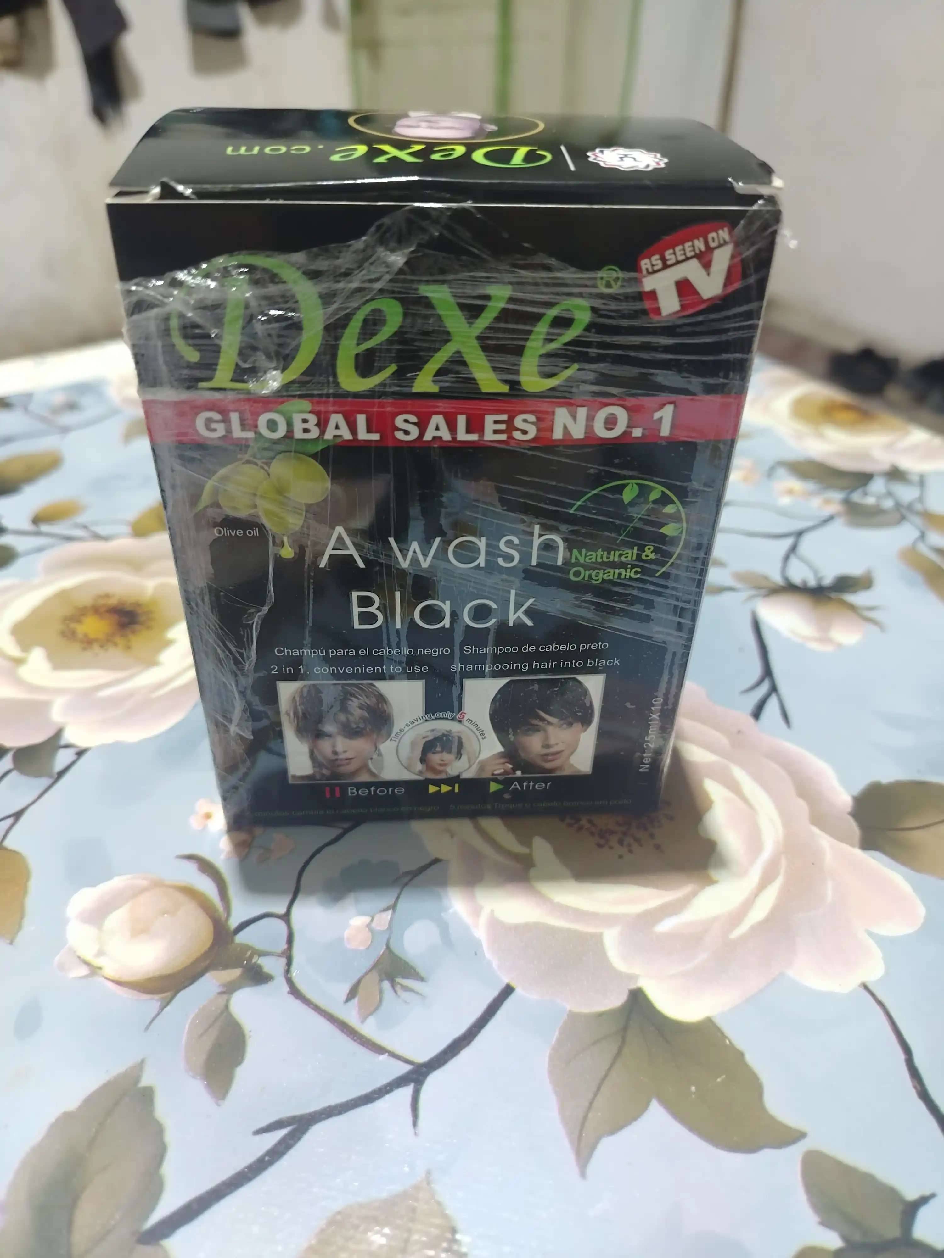 Краска для волос без аммиака шампунь Dexe, black hair shampoo краска для мужчин 