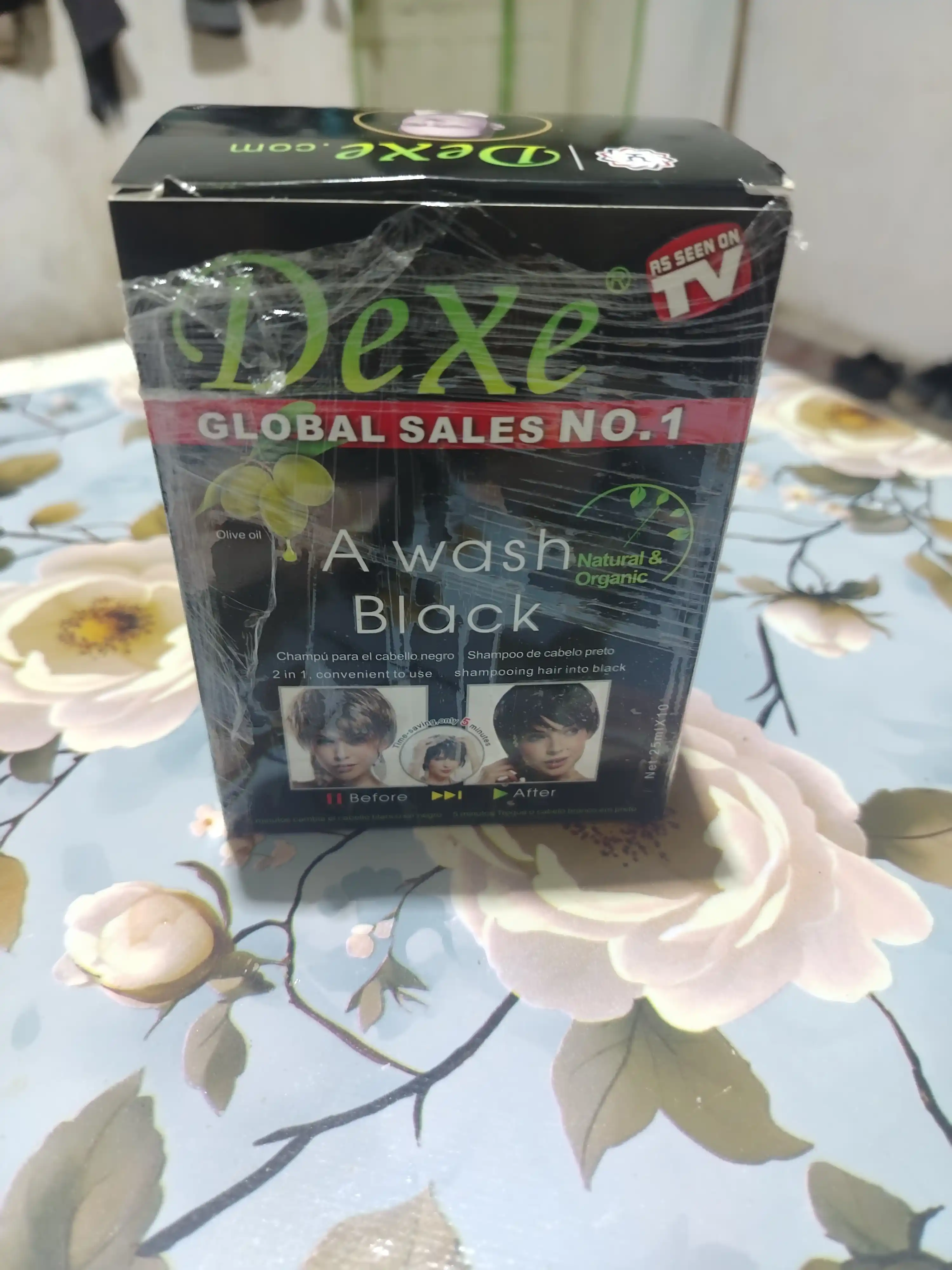 Краска для волос без аммиака шампунь Dexe, black hair shampoo краска для мужчин 