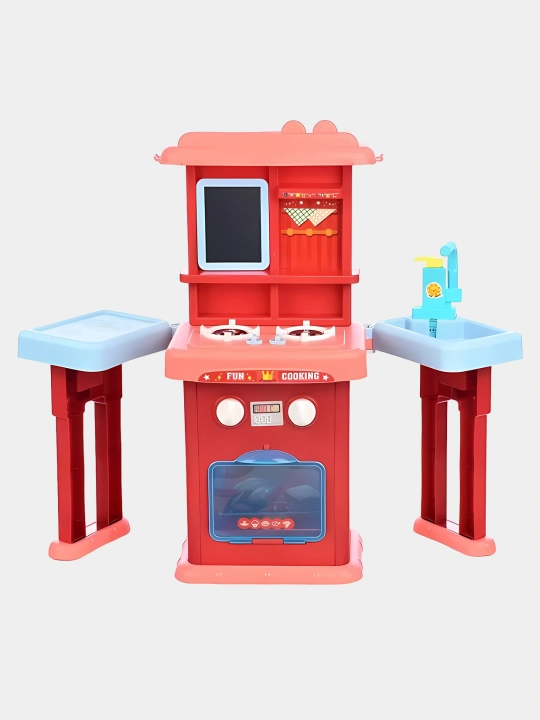 Детская игрушечная кухня, игровой набор с водой паром звуком или без них, набор посуды