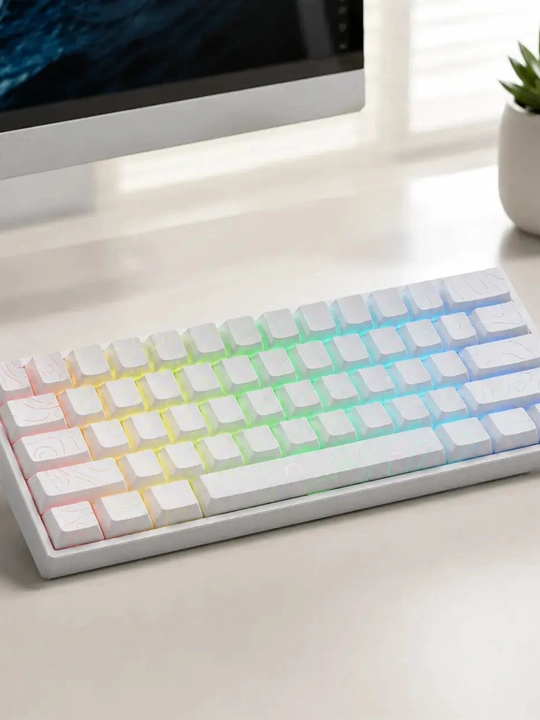 Клавиатура беспроводная AULA MINI 60HE Gaming White