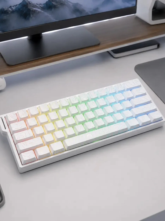 Клавиатура беспроводная AULA MINI 60HE Gaming White