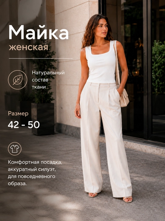 Ayollar top mayka/topiklar maykasi, qovurg'ali, tortburchak shaklda, ikki tomonlama