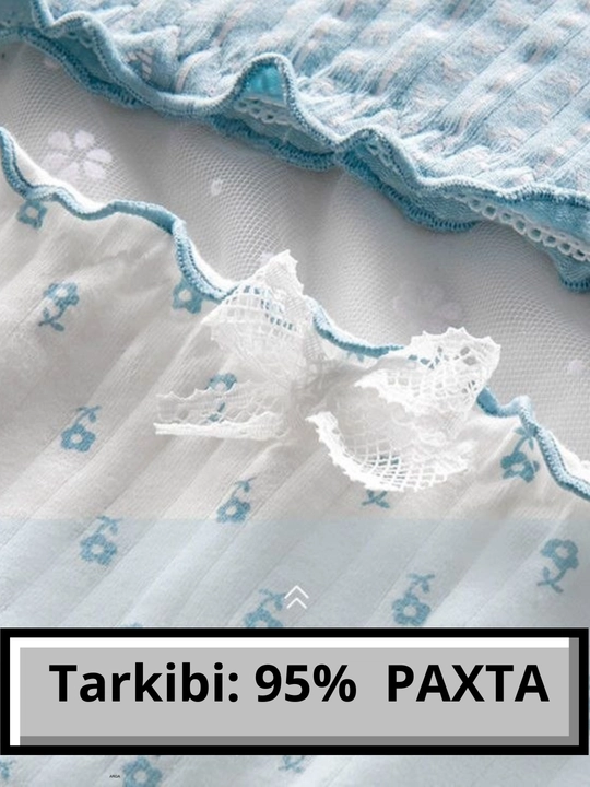 Ayollar trusiklari, trusiklar, ichki kiyimlar, brifing, paxta, to‘plam 5 dona