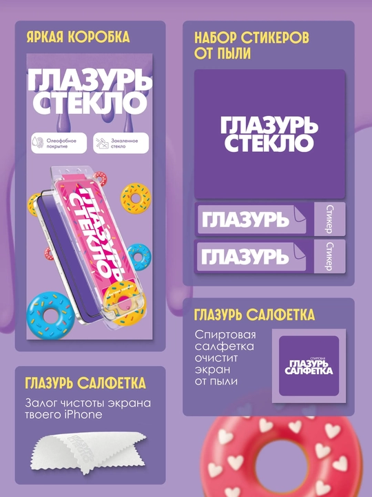IPhone 15/16/17 uchun avtomatik o‘rnatiladigan himoya oynasi GLAZUR