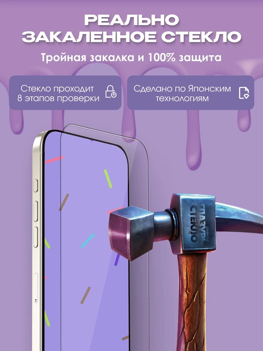 IPhone 15/16/17 uchun avtomatik o‘rnatiladigan himoya oynasi GLAZUR
